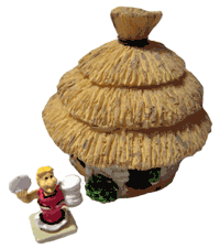 Gutemine beim Bankett und eine H�tte