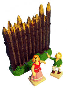 T�nzerin und Tanzpartner und Palisade