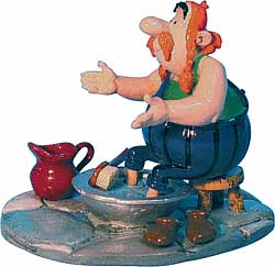 Majestix beim Fu&szlig;bad